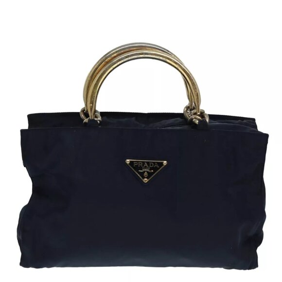 PRADA Hand Bag Nylon Navy Auth - Picture 2 of 16
